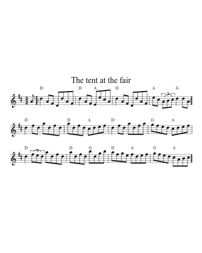 The tent at the fair sheet music preview