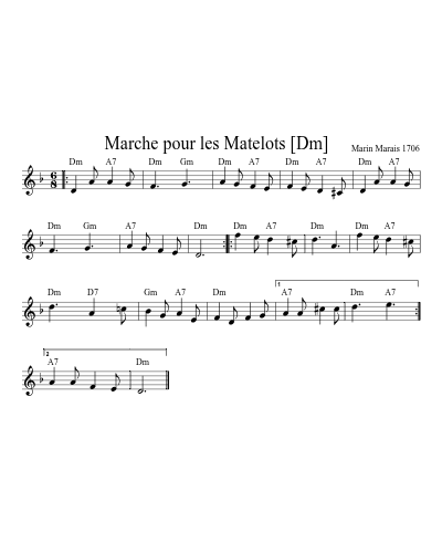 Marche pour les Matelots   [Dm]
