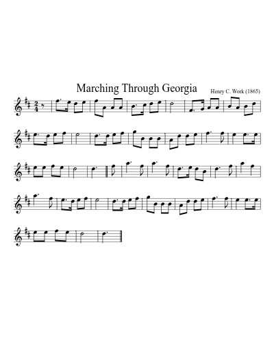 Marching Through Georgia (Version 2)