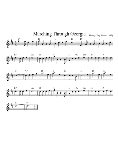 Marching Through Georgia (Version 3)