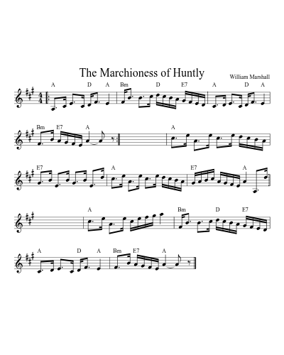 the Marchioness of Huntly (Version 3) sheet music preview