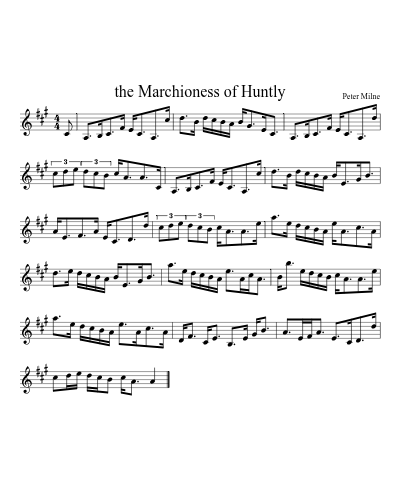 the Marchioness of Huntly (Version 9) sheet music preview