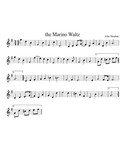 the Marino Waltz (Version 2) sheet music preview