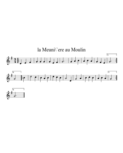 la Meuni\`ere au Moulin