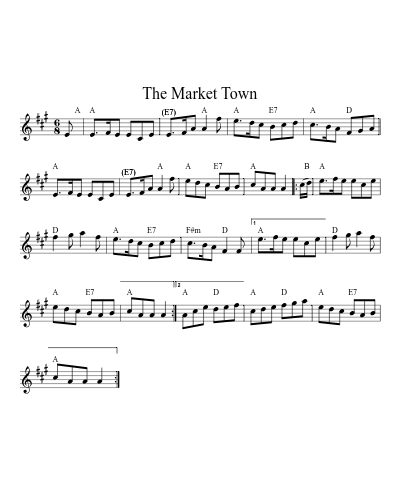 The Market Town (Version 3) sheet music preview
