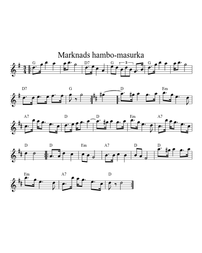 Marknads hambo-masurka (Version 2)