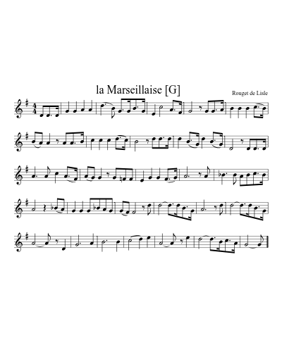 La Marseillaise   [G] (Version 2)