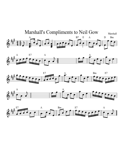 Marshall's Compliments to Neil Gow (Version 3) preview