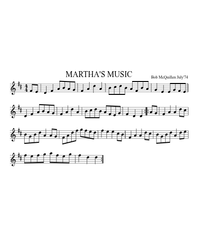 MARTHA'S MUSIC (Version 2)