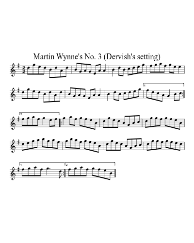 Martin Wynne's No. 3 (Dervish's setting) (Version 2) preview
