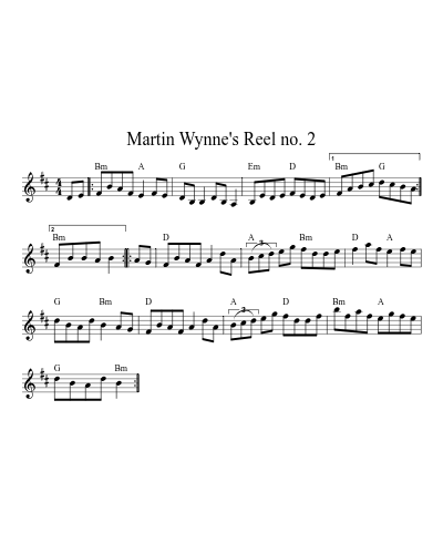 Martin Wynne's Reel no. 2 (Version 2)