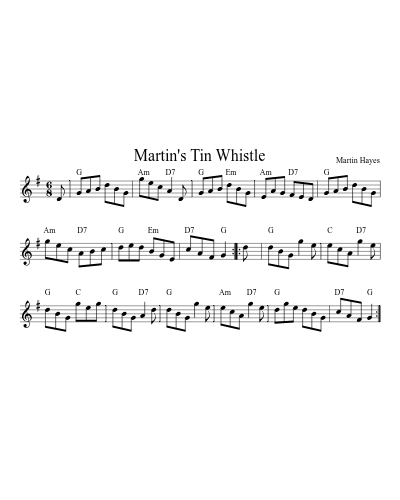 Martin's Tin Whistle
