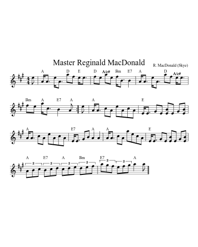 Master Reginald MacDonald (Version 2)