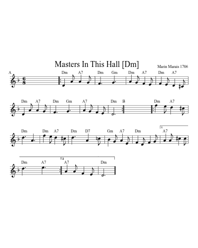 Masters In This Hall   [Dm] (Masters In This Hall)
