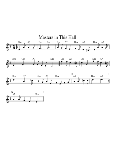 Masters in This Hall