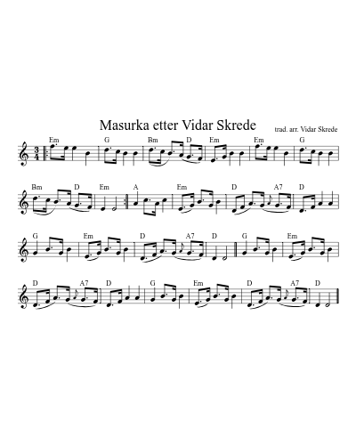 Masurka etter Vidar Skrede preview