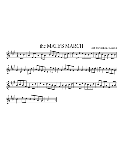 the MATE'S MARCH (Mates March)