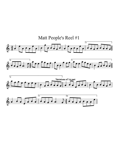 Matt People's Reel #1