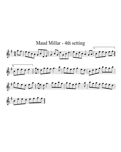 Maud Millar - 4th setting