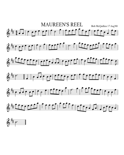 MAUREEN'S REEL (Version 2)