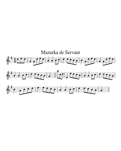 Mazurka de Servant (Version 2)