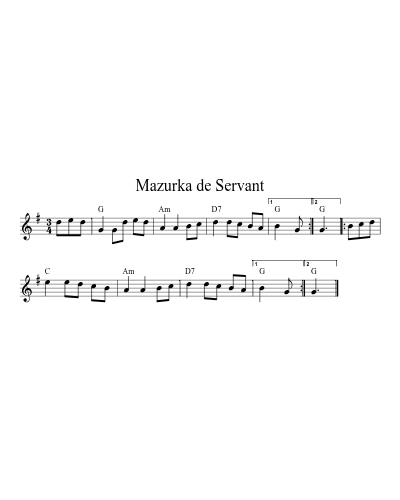 Mazurka de Servant (Version 3)