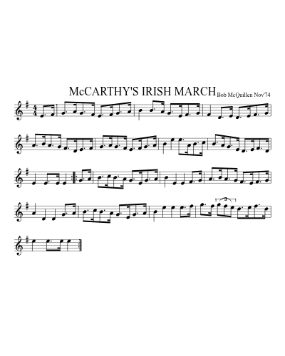 McCARTHY'S IRISH MARCH (Version 2)