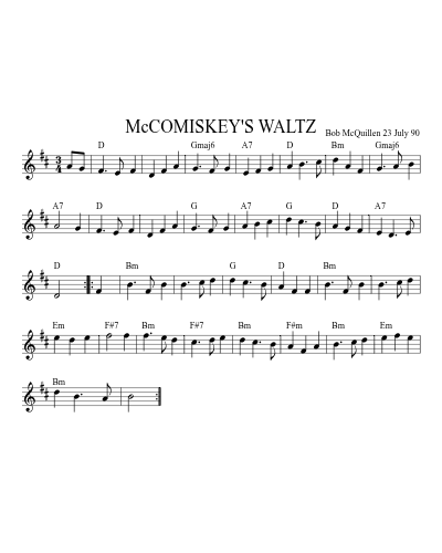 McCOMISKEY'S WALTZ (Version 2)
