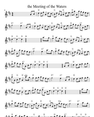 The meeting of the waters (Version 6) sheet music preview