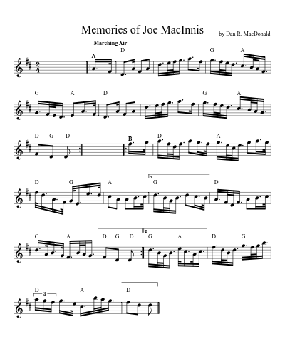 Memories of Joe MacInnis (Version 2)