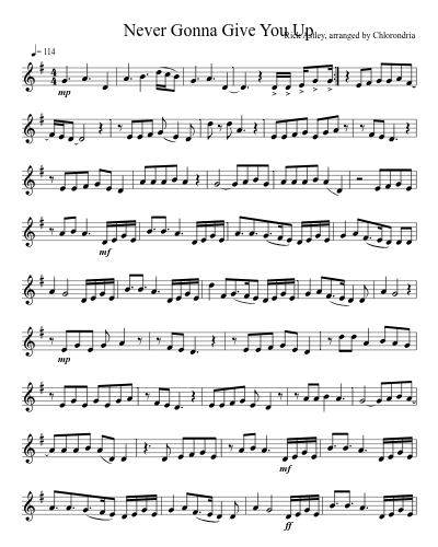 Never Gonna Give You Up preview