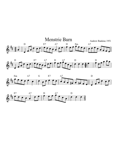 Menstrie Burn (Version 2)