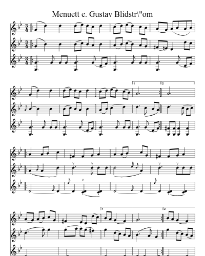 Menuett e. Gustav Blidstr\"om preview