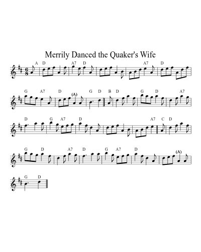 Merrily Danced the Quaker's Wife