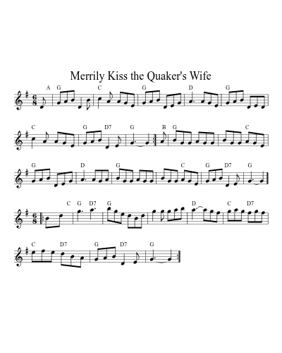 Merrily Kiss the Quaker's Wife (Version 2)
