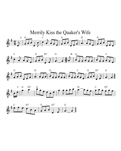Merrily Kiss the Quaker's Wife (Version 3)
