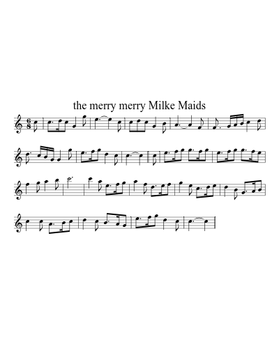 The merry merry Milke Maids (Version 2) sheet music preview