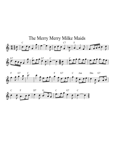 The merry merry Milke Maids (Version 3) sheet music preview