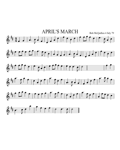 APRIL'S MARCH