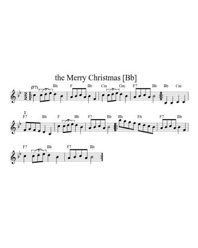 the Merry Christmas    [Bb] sheet music preview