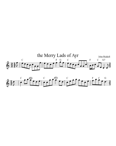the Merry Lads of Ayr (Version 2) sheet music preview