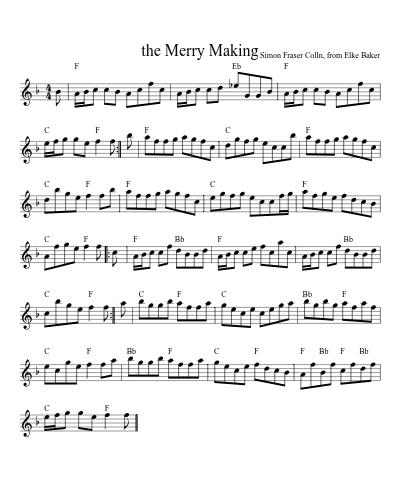 the Merry Making (Version 2) sheet music preview