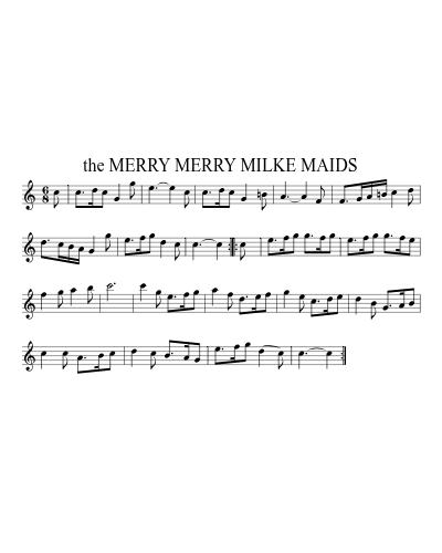 The merry merry Milke Maids (Version 6) sheet music preview