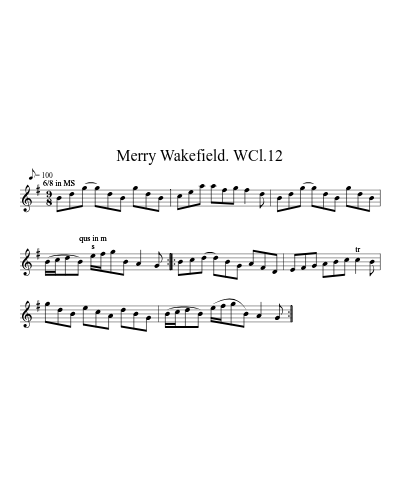 Merry Wakefield. WCl.12