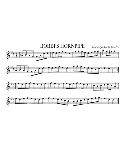 BOBBI'S HORNPIPE
