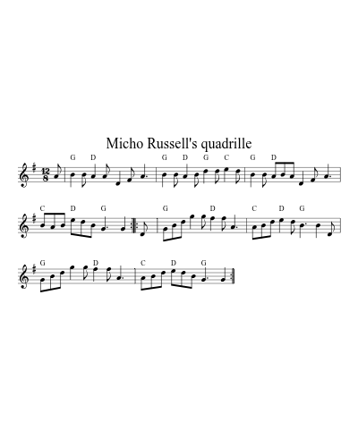 Micho Russell's quadrille (Version 2) preview