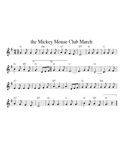 the Mickey Mouse Club March