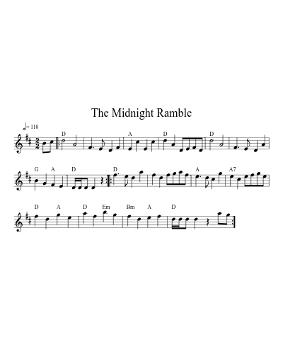 The Midnight Ramble sheet music preview