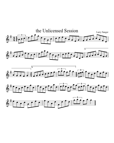 the Unlicensed Session (Version 2) sheet music preview