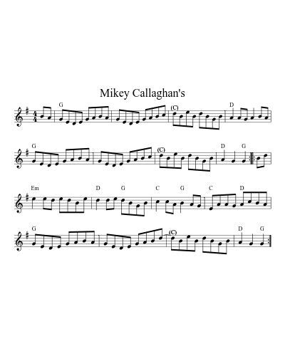 Mikey Callaghan's (Version 2)
